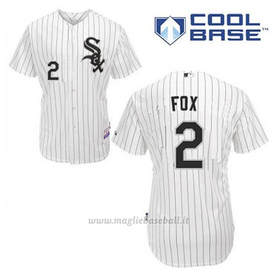 Maglia Baseball Uomo Chicago White Sox Nellie Fox 2 Bianco 1ªCool Base